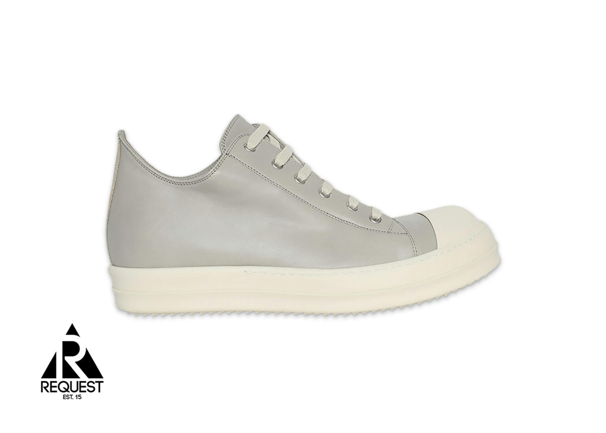 Rick Owens Lido Leather Ramones Low "Pearl Milk"