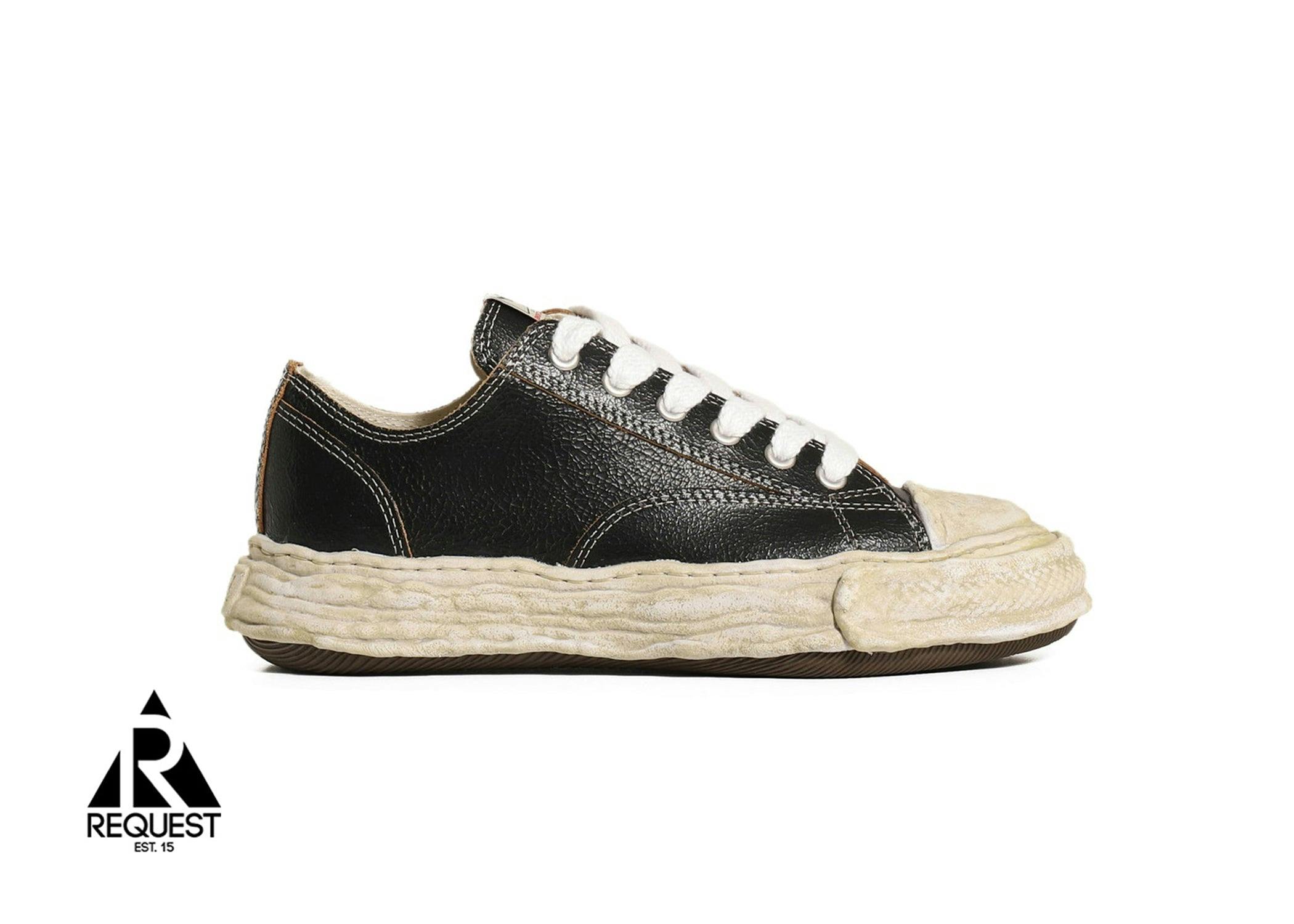 Mihara Yasuhiro Peterson Cracking Leather Low "Black"