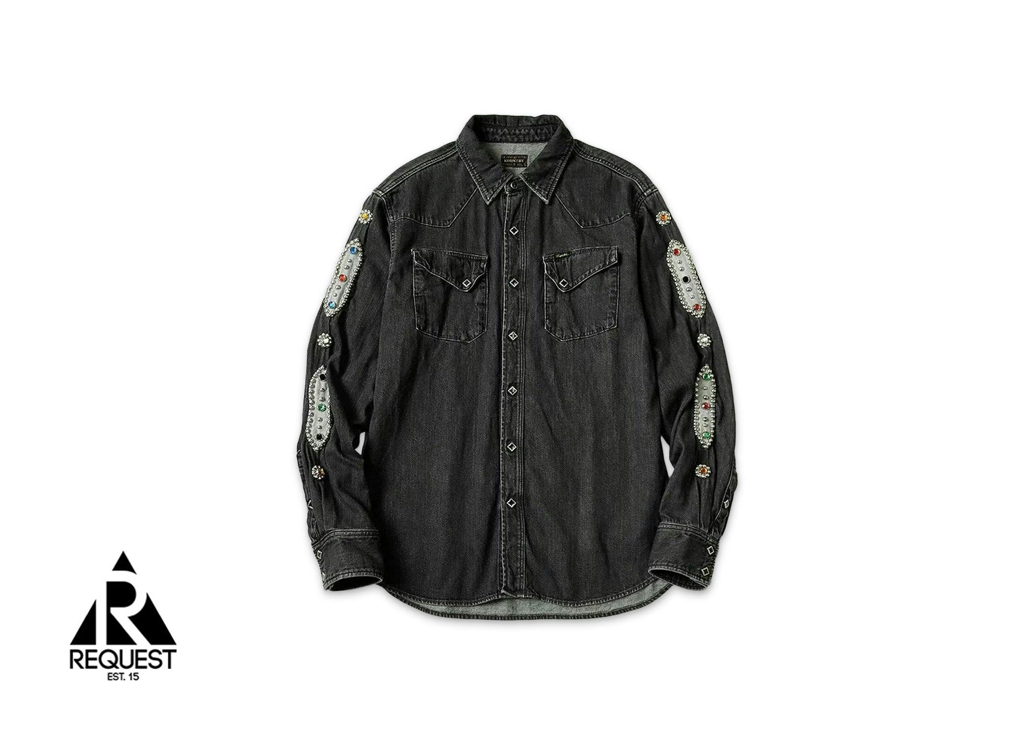 Kapital Western Denim Studded Shirt "Black"