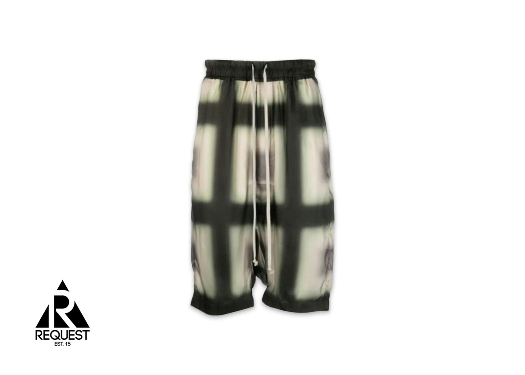 Rick Owens Bela Pod Shorts "Black Plaid"