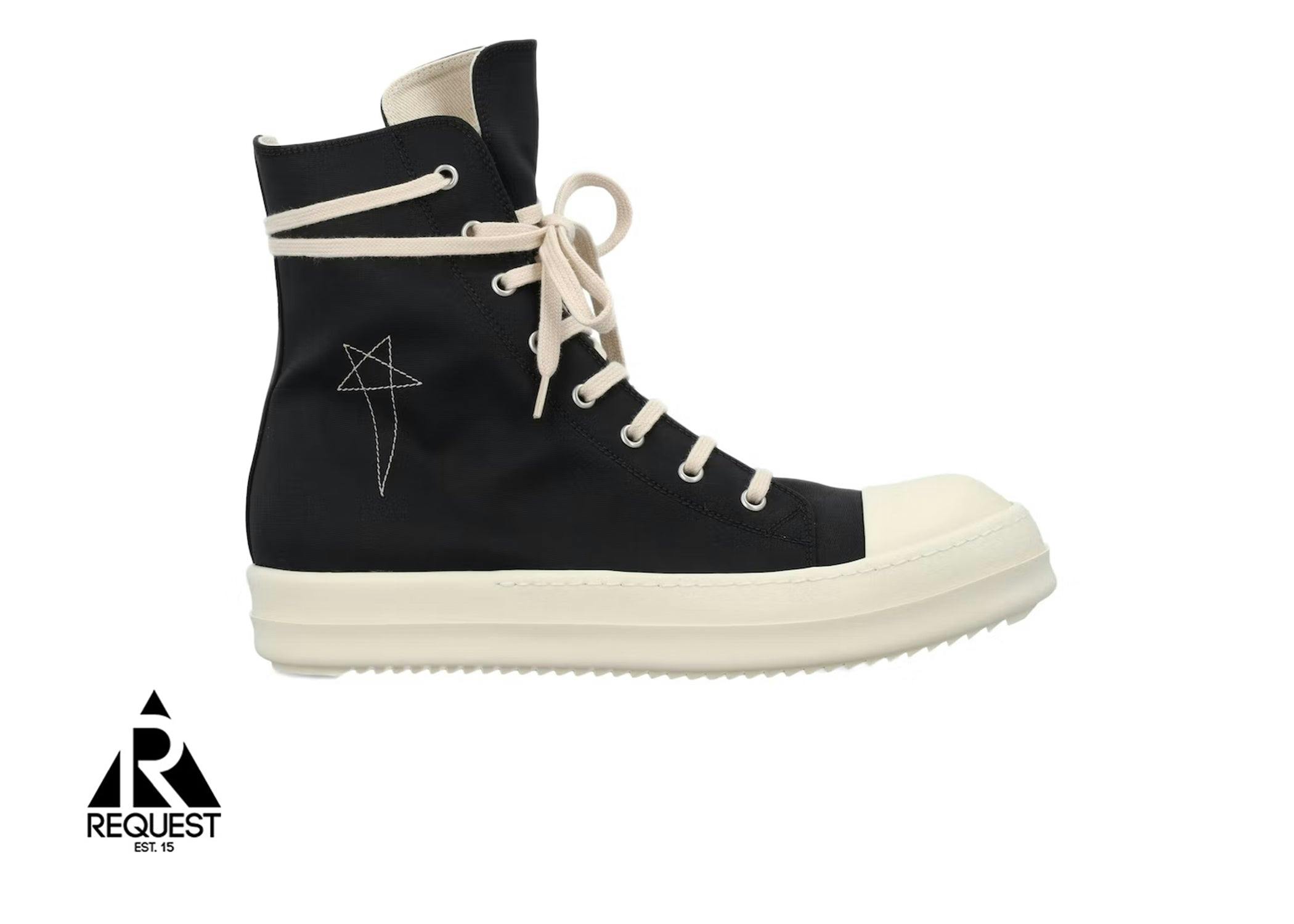 Rick Owens Drkshdw Fogachine Hi "Pentagram Embroidery Black Milk"